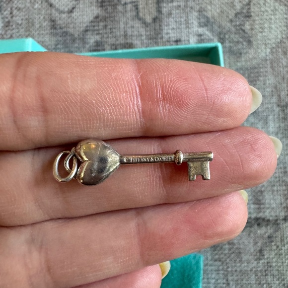 Tiffany & Co. Silver Key Necklace With Box - Picture 3 of 7
